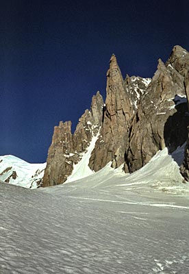 Monte Bianco: Il Grand Capucin sul ghiacciao del Gigante